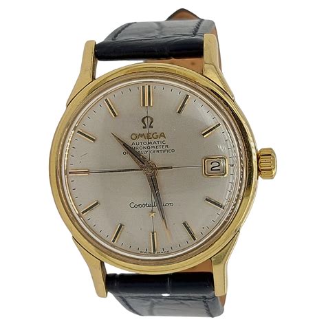 omega automatic chronometer constellation gold